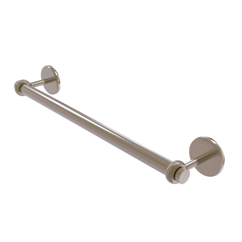 Allied Brass Satellite Orbit Two Collection 18 Inch Towel Bar with Twist Detail 7251T-18-PEW