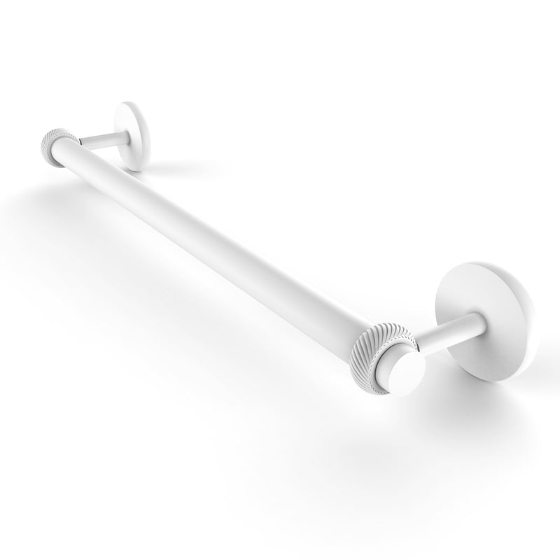 Allied Brass Satellite Orbit Two Collection 24 Inch Towel Bar with Twist Detail 7251T-24-WHM