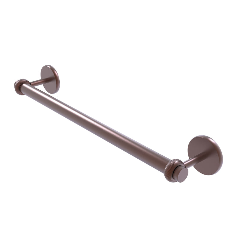 Allied Brass Satellite Orbit Two Collection 36 Inch Towel Bar with Twist Detail 7251T-36-CA