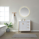 Vinnova Design Granada 36" Vanity with White Composite Grain Stone Countertop