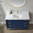 Vinnova Design Granada 48" Vanity with White Composite Grain Stone Countertop