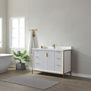 Vinnova Design Granada 48" Vanity with White Composite Grain Stone Countertop