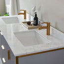 Vinnova Design Granada 60" Vanity with White Composite Grain Stone Countertop