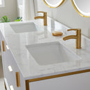 Vinnova Design Granada 60" Vanity with White Composite Grain Stone Countertop