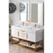 James Martin Columbia 59" Double Vanity Glossy White Radiant Gold with Glossy White Composite Top 388-V59D-GW-RG-GW