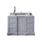 James Martin De Soto 48" Single Vanity Silver Gray with 3 cm Carrara Marble Top 825-V48-SL-3CAR