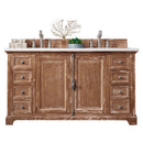 James Martin Providence 60" Driftwood Double Vanity with 3 cm Carrara Marble Top 238-105-5611-3CAR