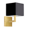 Dainolite 1 Light Incandescent Wall Sconce Aged Brass with Black Shade 77-1W-AGB-BK
