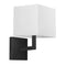 Dainolite 1 Light Incandescent Wall Sconce Matte Black with White Shade 77-1W-MB-WH