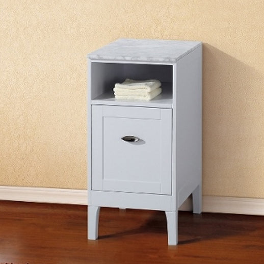 Bellaterra 16" Cabinet" White With Marble Top" White 7711-WH-WH