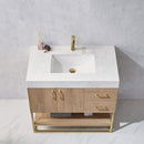 Vinnova Design Alistair 36" Single Vanity with White Grain Stone Countertop