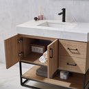 Vinnova Design Alistair 36B" Single Vanity with White Grain Stone Countertop