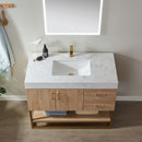 Alistair 42" Single Vanity with White Grain Stone Countertop