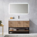 Alistair 48B" Single Vanity Oak with White Grain Stone Countertop