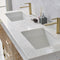 Alistair 60" Double Vanity Oak with White Grain Stone Countertop