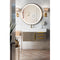 James Martin Mercer Island 36" Single Vanity Ash Gray Radiant Gold with Glossy White Composite Top 389-V36-AGR-G-GW