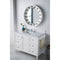 James Martin Copper Cove Encore 48" Single Vanity Bright White with 3 cm Carrara Marble Top 301-V48-BW-3CAR