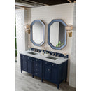 James Martin Brittany 72" Victory Blue Double Vanity with 3 cm Eternal Jasmine Pearl Quartz Top 650-V72-VBL-3EJP