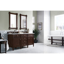 James Martin Brittany 60" Burnished Mahogany Double Vanity with 3 cm Carrara Marble Top 650-V60D-BNM-3CAR