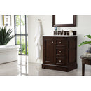 James Martin De Soto 30" Single Vanity Burnished Mahogany with 3 cm Carrara Marble Top 825-V30-BNM-3CAR