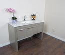 Bellaterra 55.3" Single Sink Vanity Gray White Marble 804380-R-GY-WH