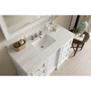 James Martin De Soto 48" Single Vanity Bright White with 3 cm Arctic Fall Solid Surface Top 825-V48-BW-3AF