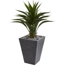 Nearly Natural Natural Looking Agave Artificial Plant In Slate Finished Planter