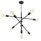 Dainolite 7 Light Pendant Black Finish 817P-BK