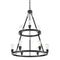 Saloon Chandelier shown in the Matte Black finish