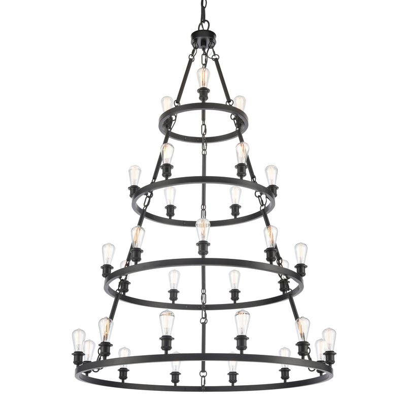 Innovations Lighting Saloon 30 Light 50" Chandelier 820345-BK