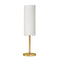 Dainolite 1 Light Incandescent Table Lamp Aged Brass with White Glass 83205-AGB-WH