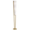 Dainolite 2 Light Incandescent Floor Lamp Aged Brass with White Shade 83323F-AGB