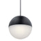 Kichler Moonlit LED 3000K 7.75" Pendant Matte Black with White Glass 83854MBKWH