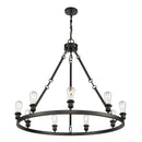 Saloon Chandelier shown in the Matte Black finish