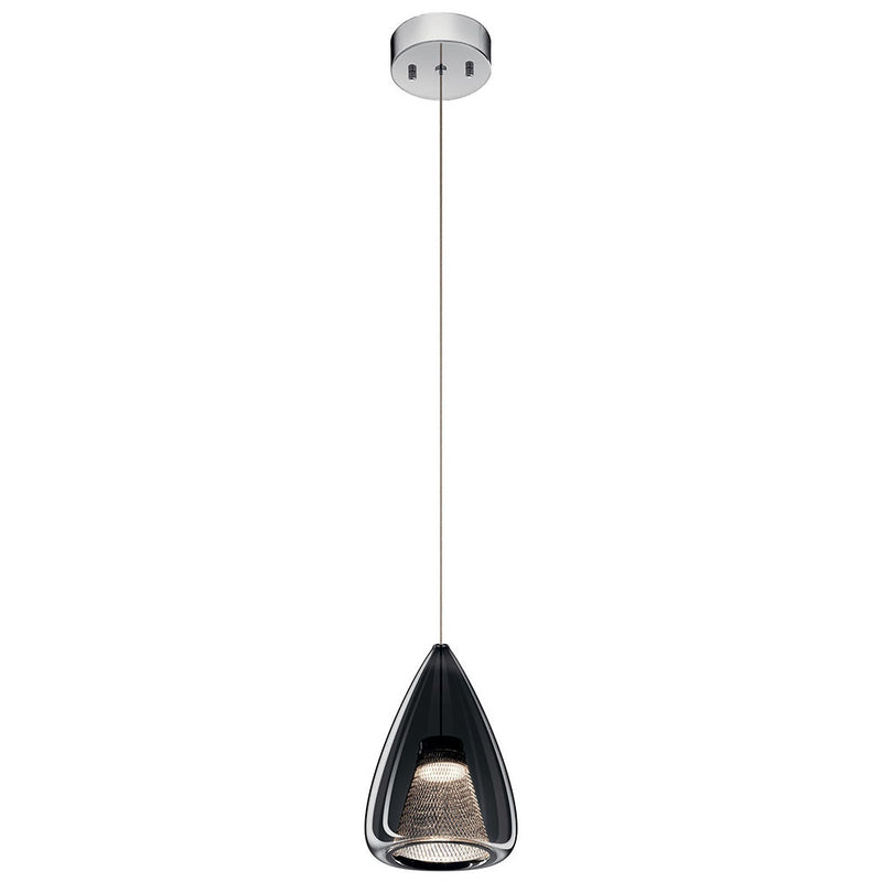 Kichler Zin 1 Light Teardrop Mini Pendant Chrome 84019