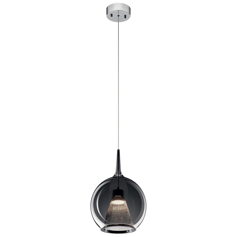 Kichler Zin 1 Light Round LED Mini Pendant Chrome 84021