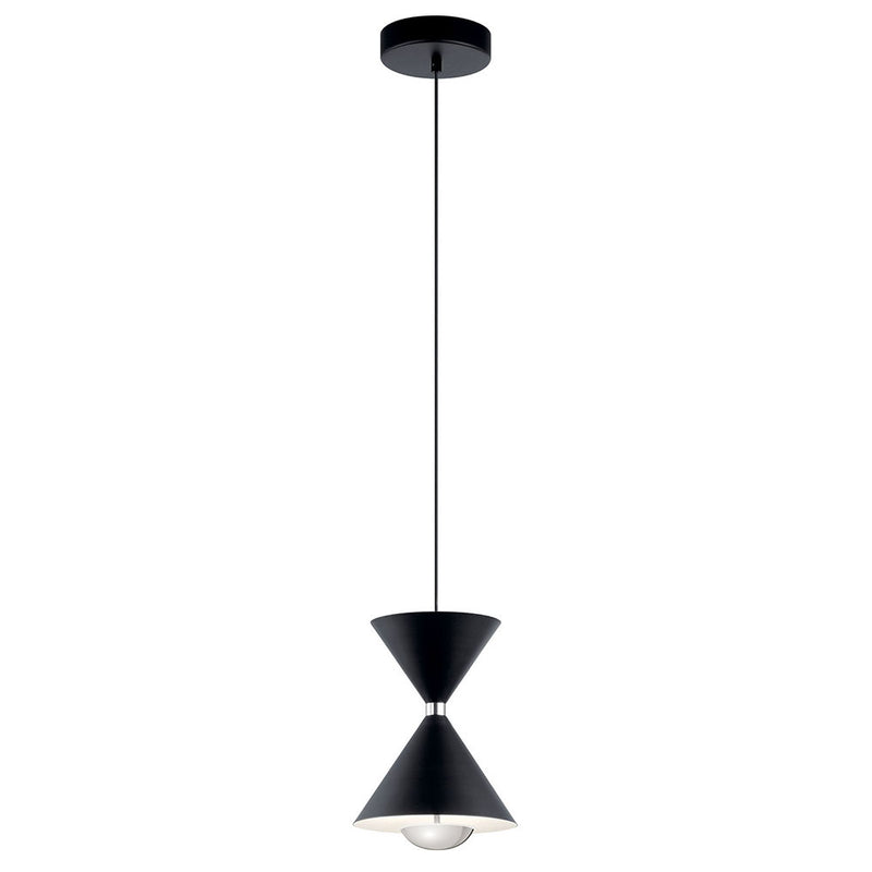 Kichler Kordan 11" 1 Light LED Mini Pendant Matte Black 84112