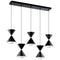 Kichler Kordan 5 Light Linear Pendant Cluster Matte Black 84113