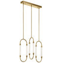 Kichler Delsey 3 Light Linear Pendant Cluster Champagne Gold 84148