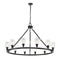 Saloon Chandelier shown in the Matte Black finish with a Clear shade