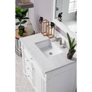 James Martin Bristol 36" Single Vanity Bright White with 3 cm Eternal Jasmine Pearl Quartz Top 157-V36-BW-3EJP