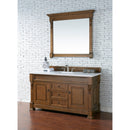 James Martin Brookfield 60" Country Oak Single Vanity with 3 cm Classic White Quartz Top 147-114-5371-3CLW