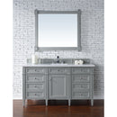 James Martin Brittany 60" Urban Gray Single Vanity with 3 cm Classic White Quartz Top 650-V60S-UGR-3CLW