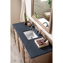 James Martin Bristol 60" Single Vanity Whitewashed Walnut with 3 cm Charcoal Soapstone Quartz Top 157-V60S-WW-3CSP