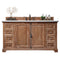 James Martin Providence 60" Single Vanity Cabinet Driftwood with 3 cm Eternal Jasmine Pearl Quartz Top 238-105-5311-3EJP