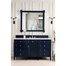 James Martin Brittany 60" Victory Blue Single Vanity with 3 cm Eternal Jasmine Pearl Quartz Top 650-V60S-VBL-3EJP