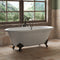 Cambridge Plumbing Cast Iron Double Ended Clawfoot Tub 67"x30" No Drillings BRZ Package