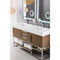 James Martin Columbia 59" Double Vanity Latte Oak with Glossy White Composite Top 388-V59D-LTO-BN-GW