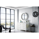 James Martin Copper Cove Encore 48" Single Vanity Bright White with 3 cm Eternal Jasmine Pearl Quartz Top 301-V48-BW-3EJP