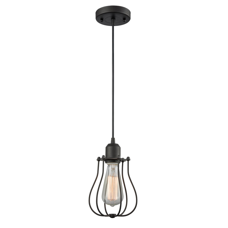 Muselet Mini Pendant shown in the Oil Rubbed Bronze finish with a Oil Rubbed Bronze shade